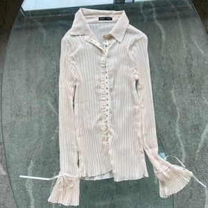 Mesh long sleeve top